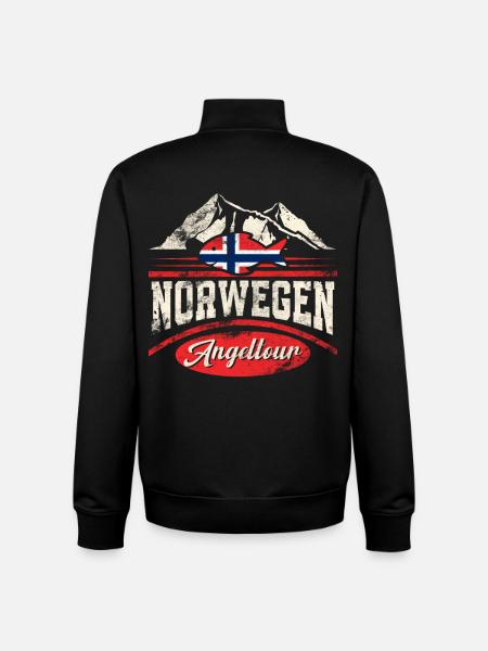 Norwegen Angeltour - Unisex Organic Zip Sweatshirt von Stanley/Stella - Schwarz