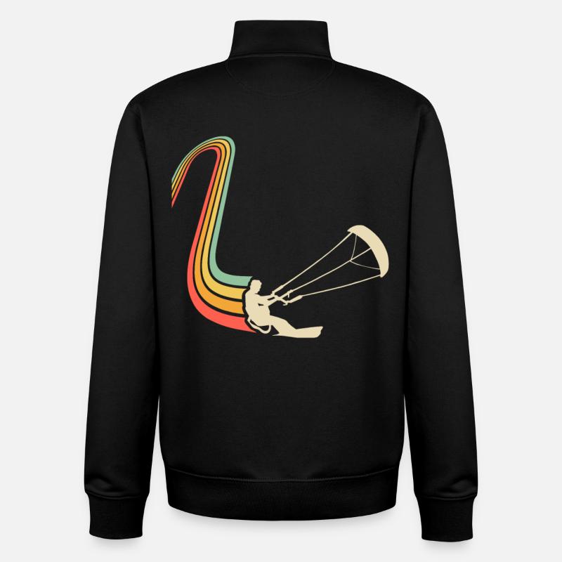 Kitesurfen Kitesurf Kitesurfer Kiteboard - Unisex Organic Zip Sweatshirt von Stanley/Stella - Schwarz