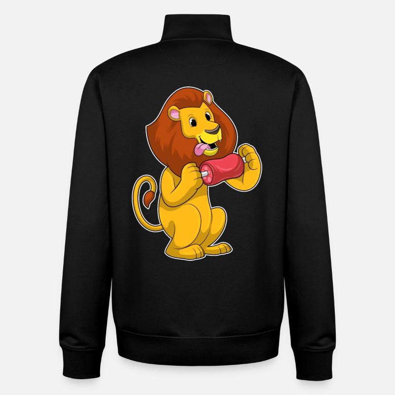 Löwe mit Fleisch - Unisex Organic Zip Sweatshirt von Stanley/Stella - Schwarz