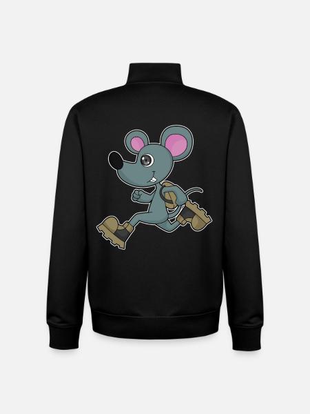 Mouse Jogger Jogging Sport - Unisex Organic Zip Sweatshirt by Stanley/Stella - black