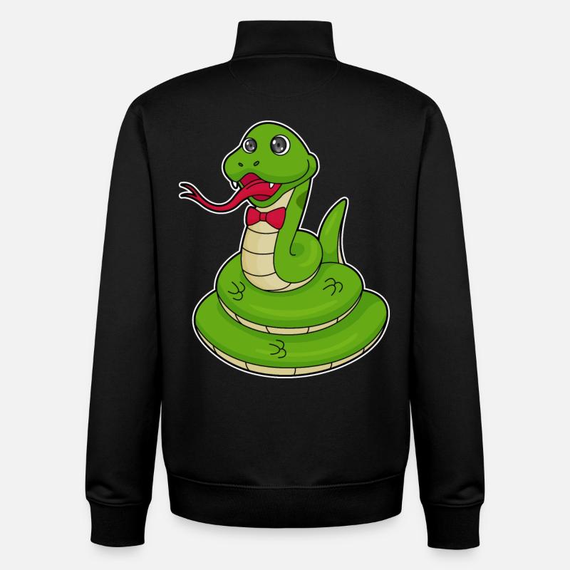 Serpent avec boucle - Sweat zippé unisexe en coton bio Stanley/Stella - noir