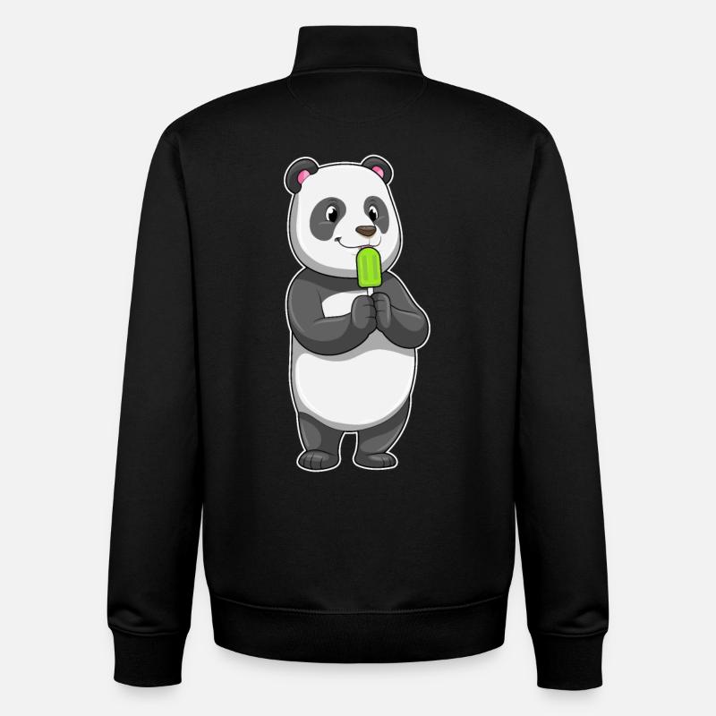 Panda Popsicles - Unisex Organic Zip Sweatshirt by Stanley/Stella - black