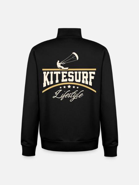 Kitesurfen Kitesurf Kitesurfer Kiteboard - Sweat zippé unisexe en coton bio Stanley/Stella - noir