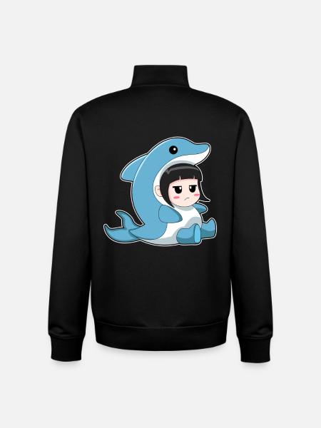 Delfin Mädchen Kostüm - Unisex Organic Zip Sweatshirt von Stanley/Stella - Schwarz