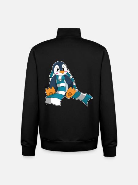 Écharpe d’hiver Pingouin - Sweat zippé unisexe en coton bio Stanley/Stella - noir