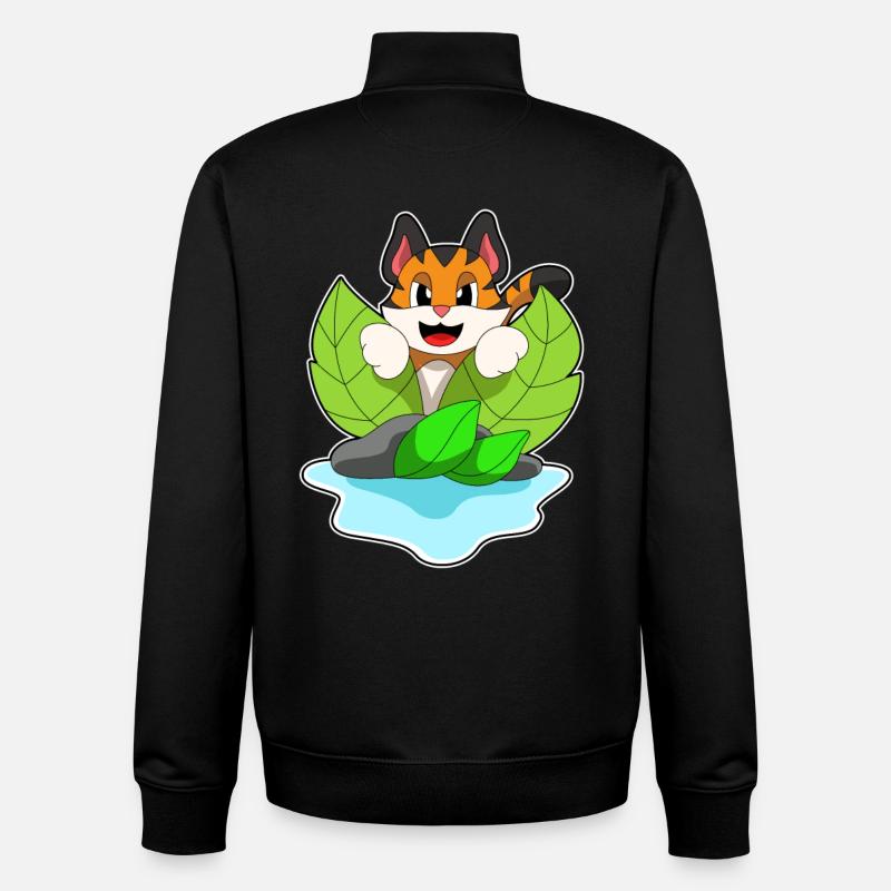 Chasse au tigre - Sweat zippé unisexe en coton bio Stanley/Stella - noir