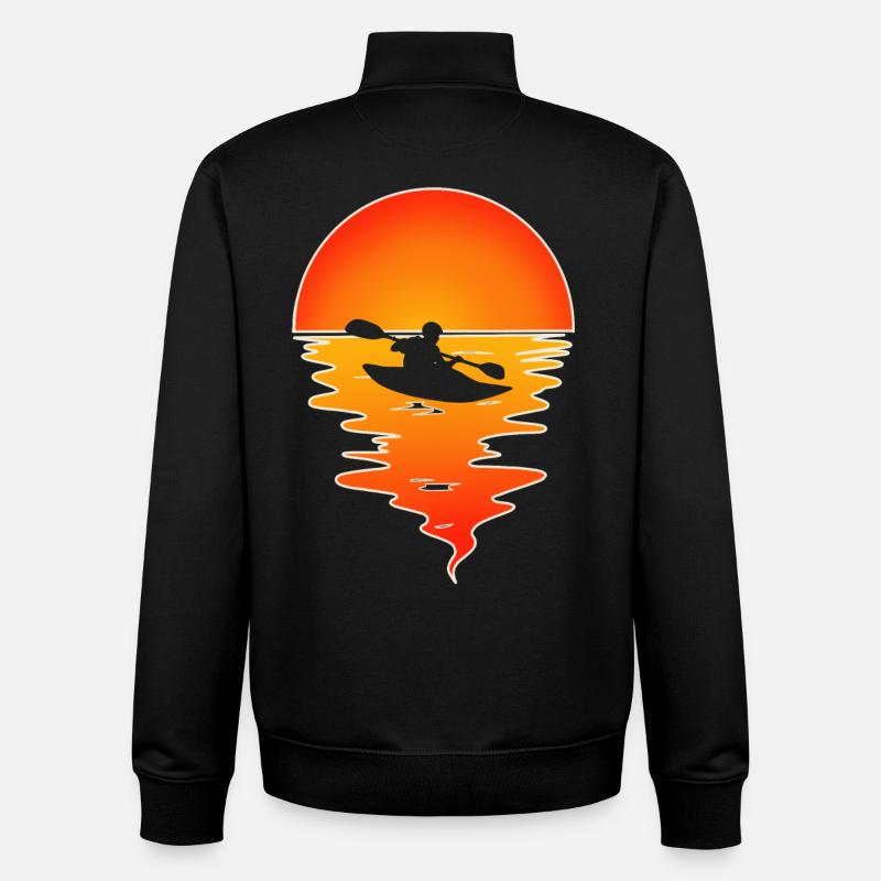 Kayak Kayaker Kayaker - Unisex Organic Zip Sweatshirt by Stanley/Stella - black