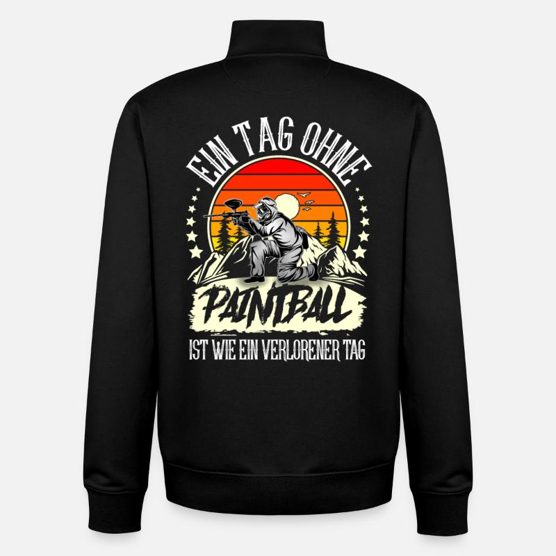 Paintball - Unisex Organic Zip Sweatshirt von Stanley/Stella - Schwarz