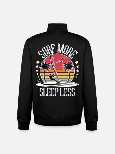 Windsurfing Windsurfer Windsurf - Unisex Organic Zip Sweatshirt by Stanley/Stella - black