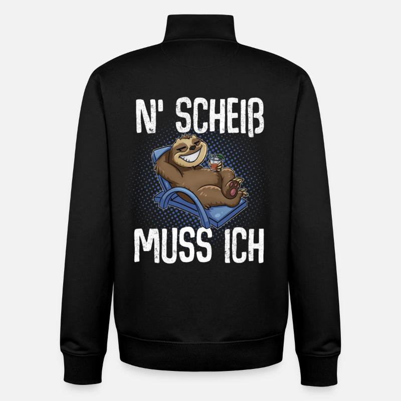 N'Scheiß Muss Ich - Unisex Organic Zip Sweatshirt von Stanley/Stella - Schwarz