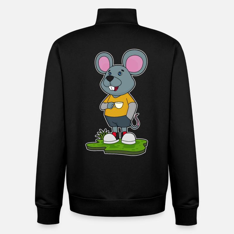 Maus Tasse - Unisex Organic Zip Sweatshirt von Stanley/Stella - Schwarz