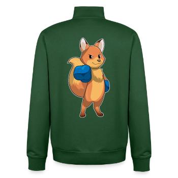 Fuchs Boxer Boxing Gloves Boxing - Unisex Organic Zip Sweatshirt by Stanley/Stella - bottle green - Back - AI Model Male 185 dark (185cm)
