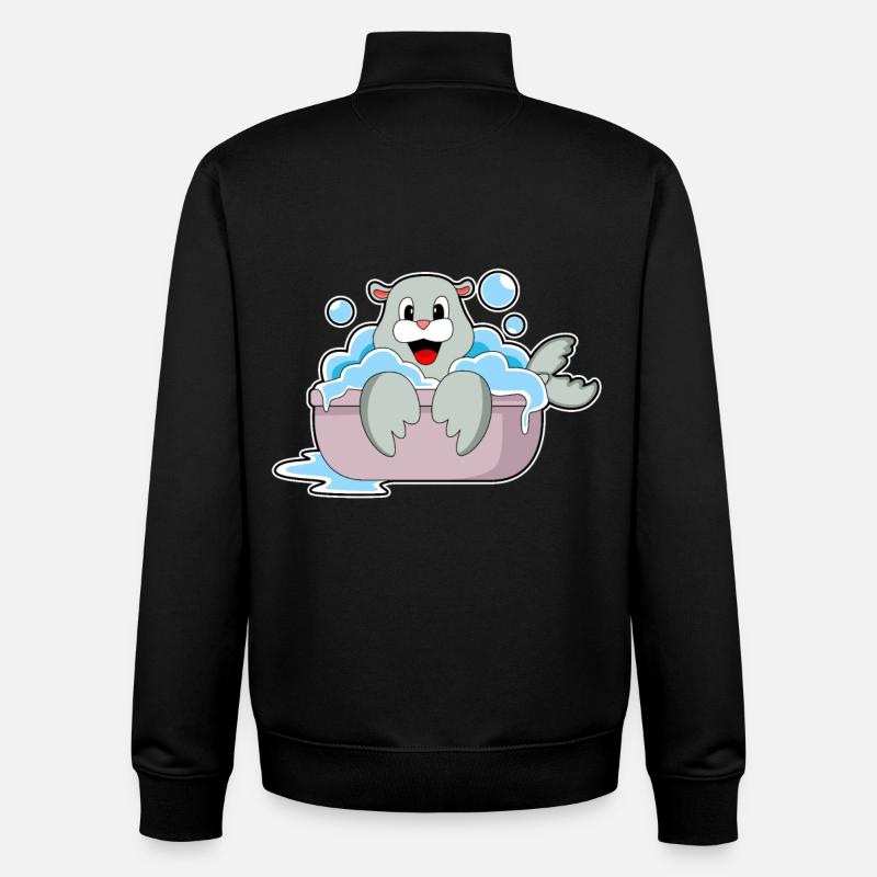 Étanchéité dans la baignoire - Sweat zippé unisexe en coton bio Stanley/Stella - noir