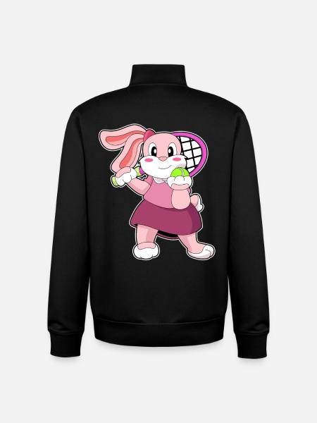 Rabbit Tennis Rackets - Unisex Organic Zip Sweatshirt by Stanley/Stella - black