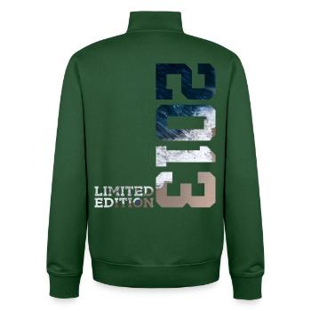 13E ANNIVERSAIRE ÉDITION LIMITÉE 2013 - Sweat zippé unisexe en coton bio Stanley/Stella - vert bouteille - Dos - AI Model Male 185 dark (185cm)