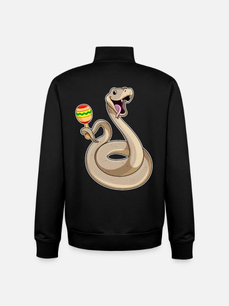 Musique de Serpent Musicien - Sweat zippé unisexe en coton bio Stanley/Stella - noir