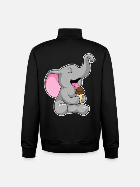 Elefant Waffeleis - Unisex Organic Zip Sweatshirt von Stanley/Stella - Schwarz
