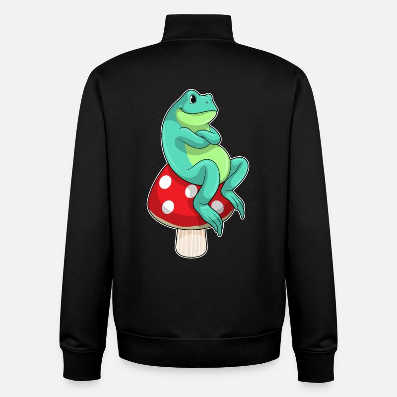 Frosch Pilz - Unisex Organic Zip Sweatshirt von Stanley/Stella - Schwarz