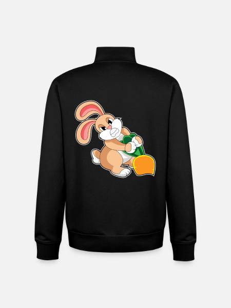 Rabbit Carrot - Unisex Organic Zip Sweatshirt by Stanley/Stella - black
