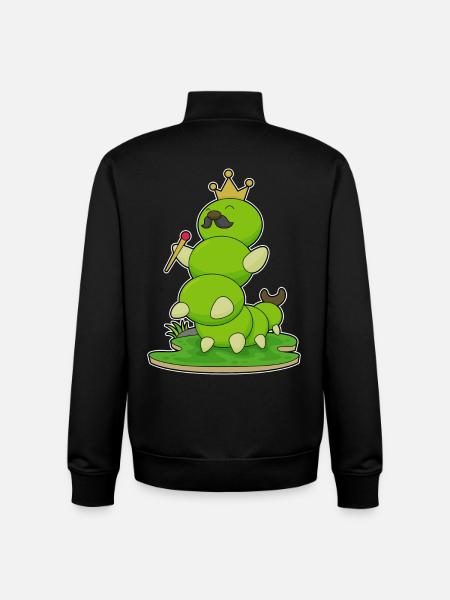 Couronne de chenille - Sweat zippé unisexe en coton bio Stanley/Stella - noir