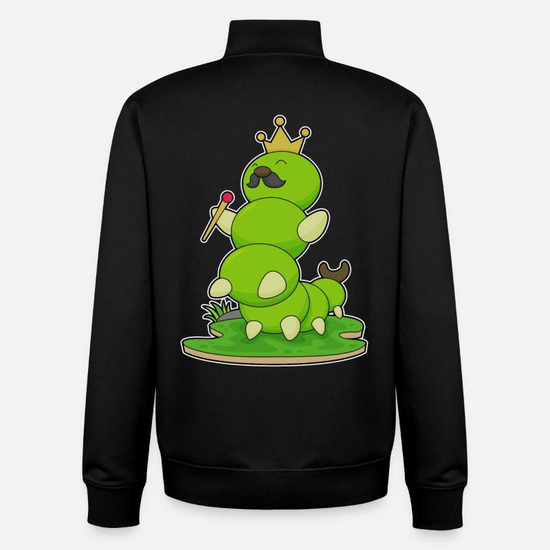 Raupe Krone - Unisex Organic Zip Sweatshirt von Stanley/Stella - Schwarz