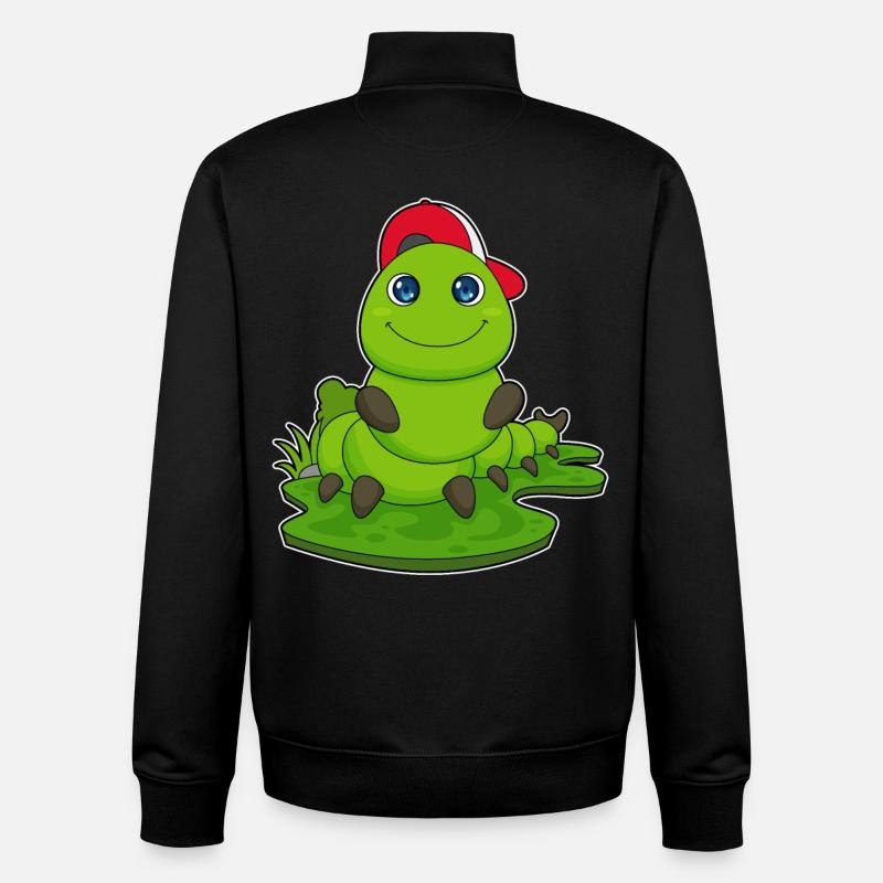 Raupe mit Cap - Unisex Organic Zip Sweatshirt von Stanley/Stella - Schwarz