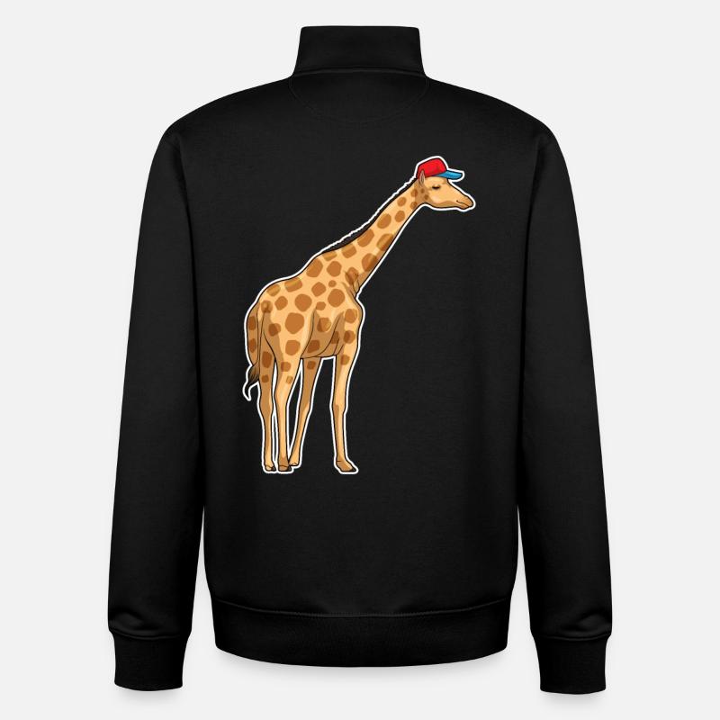 Giraffe Cap - Unisex Organic Zip Sweatshirt von Stanley/Stella - Schwarz