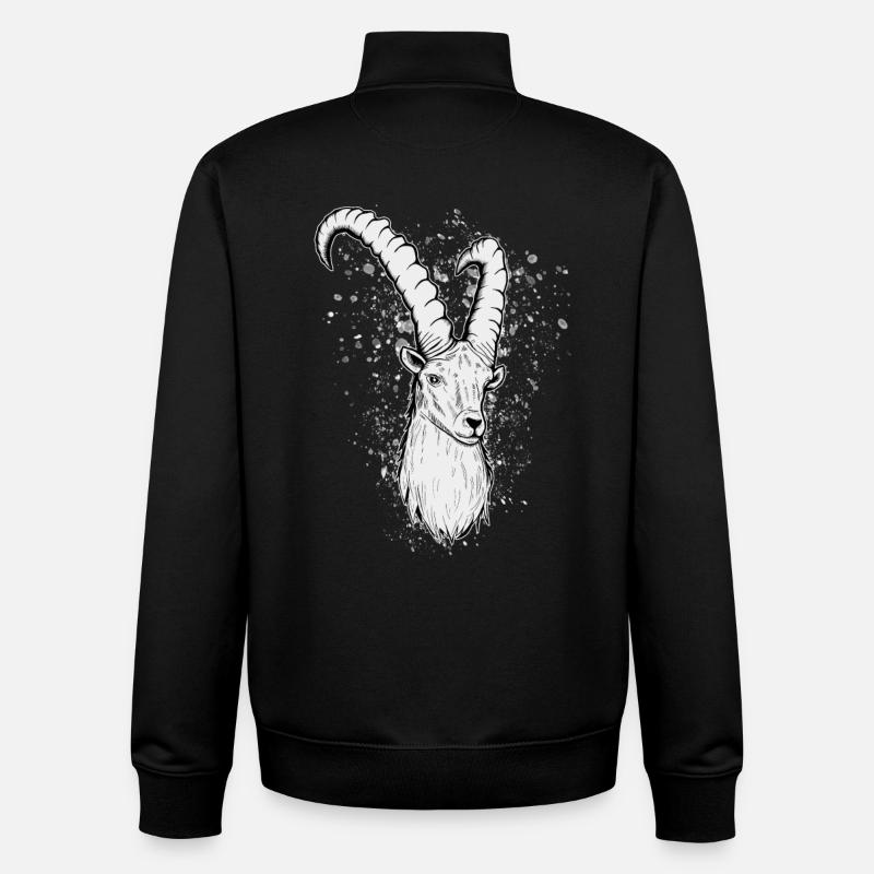 Steinbock Sternzeichen Geschenk - Unisex Organic Zip Sweatshirt von Stanley/Stella - Schwarz