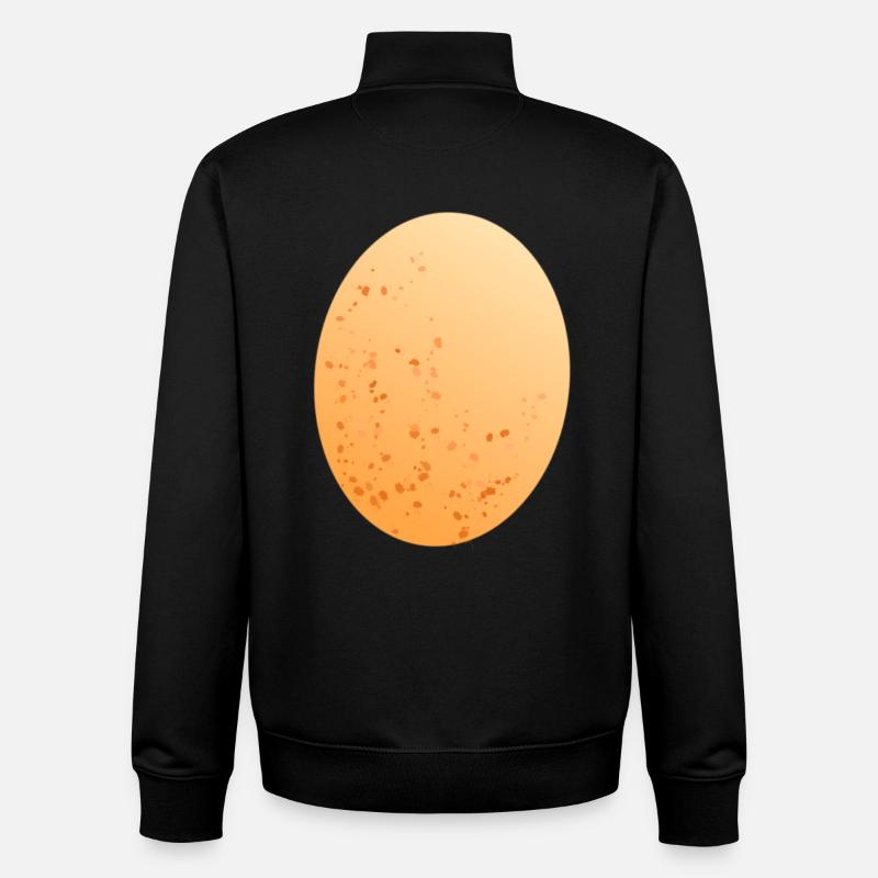 Oeuf oeuf poule - Sweat zippé unisexe en coton bio Stanley/Stella - noir