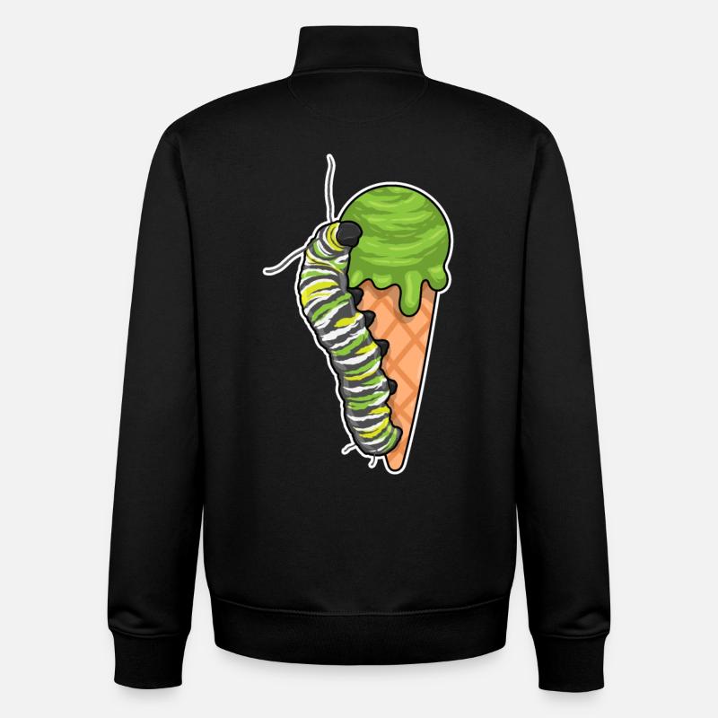Caterpillar Ice - Unisex Organic Zip Sweatshirt by Stanley/Stella - black