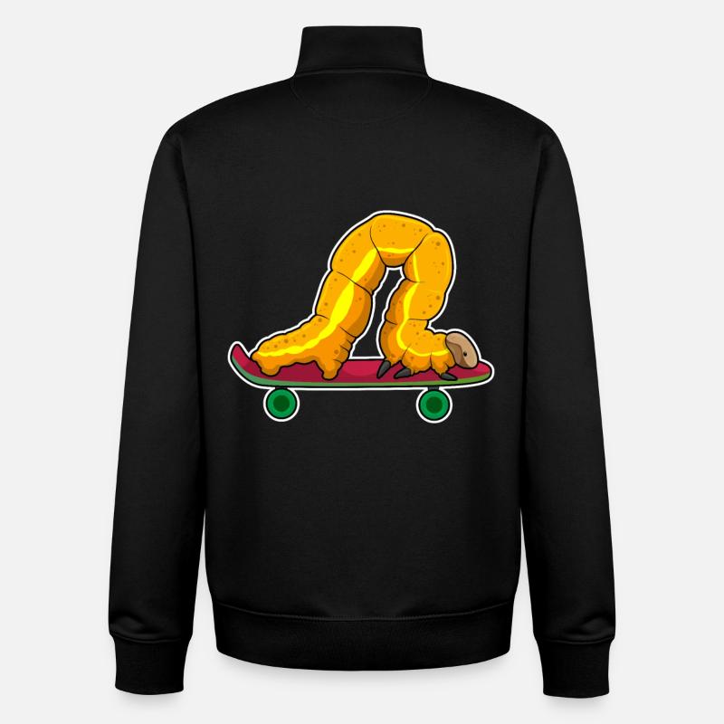 Caterpillar Skater Skateboard - Sweat zippé unisexe en coton bio Stanley/Stella - noir