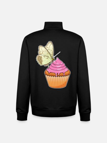 Butterfly Muffin - Unisex Organic Zip Sweatshirt by Stanley/Stella - black