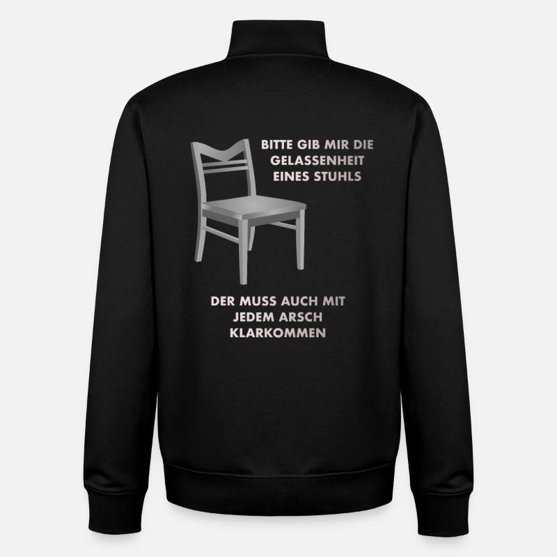 Gelassenheit eines Stuhls - Unisex Organic Zip Sweatshirt von Stanley/Stella - Schwarz