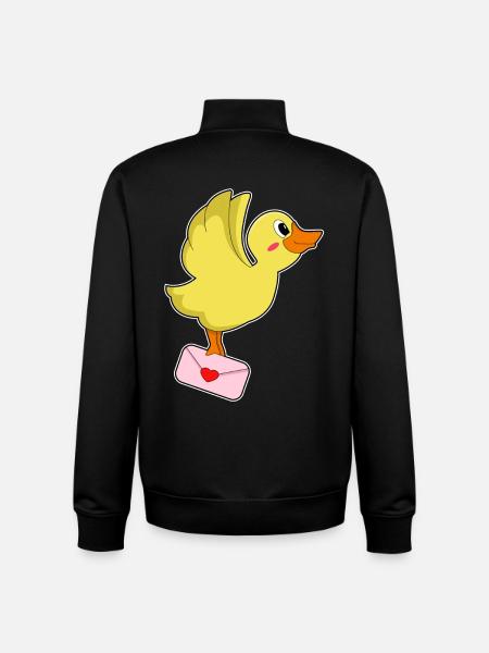 Duck Postman Letter - Unisex Organic Zip Sweatshirt by Stanley/Stella - black