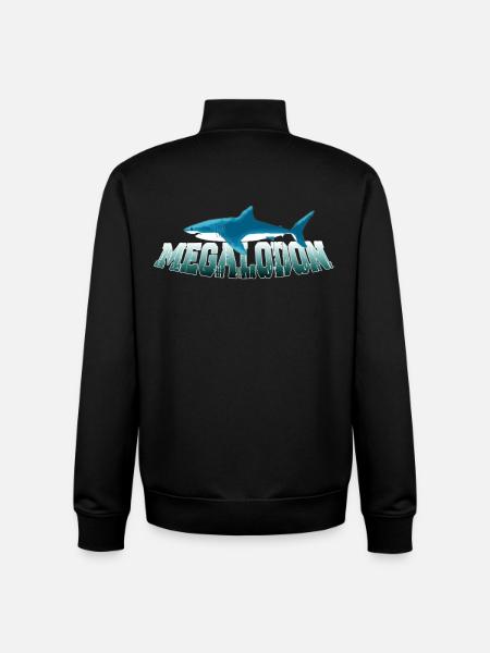 Megalodon Hunter - Megalodon Shark - Unisex Organic Zip Sweatshirt by Stanley/Stella - black