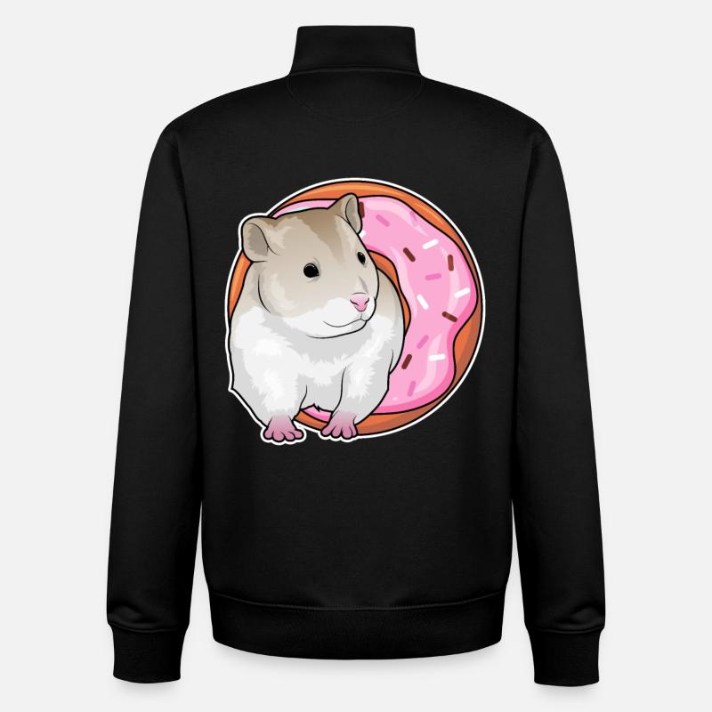 Hamster Donut - Unisex Organic Zip Sweatshirt von Stanley/Stella - Schwarz