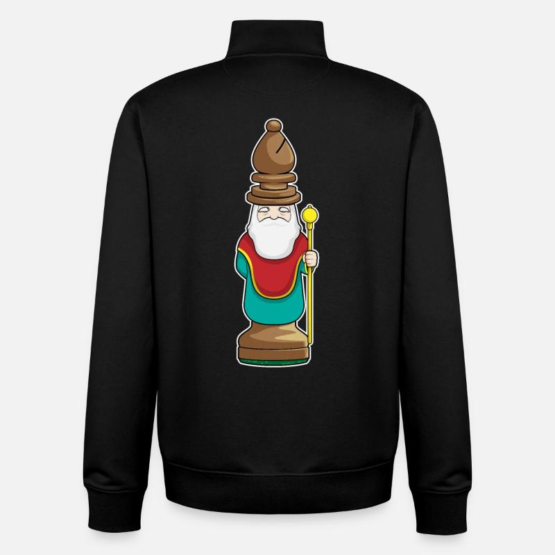 Chess piece Runner Chess - Unisex Organic Zip Sweatshirt by Stanley/Stella - black