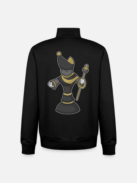 Pièce d’échecs Bishop Chess - Sweat zippé unisexe en coton bio Stanley/Stella - noir