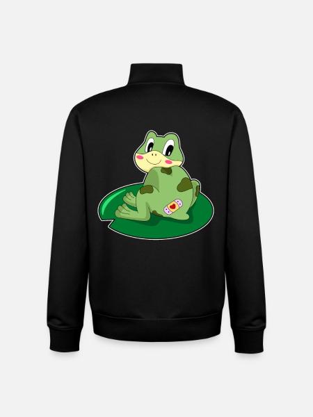 Frog Patches - Unisex Organic Zip Sweatshirt by Stanley/Stella - black