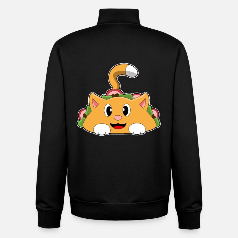 Cat Taco - Unisex Organic Zip Sweatshirt by Stanley/Stella - black