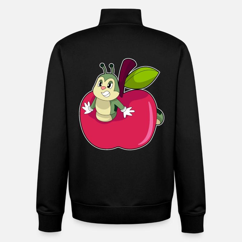 Raupe Apfel - Unisex Organic Zip Sweatshirt von Stanley/Stella - Schwarz