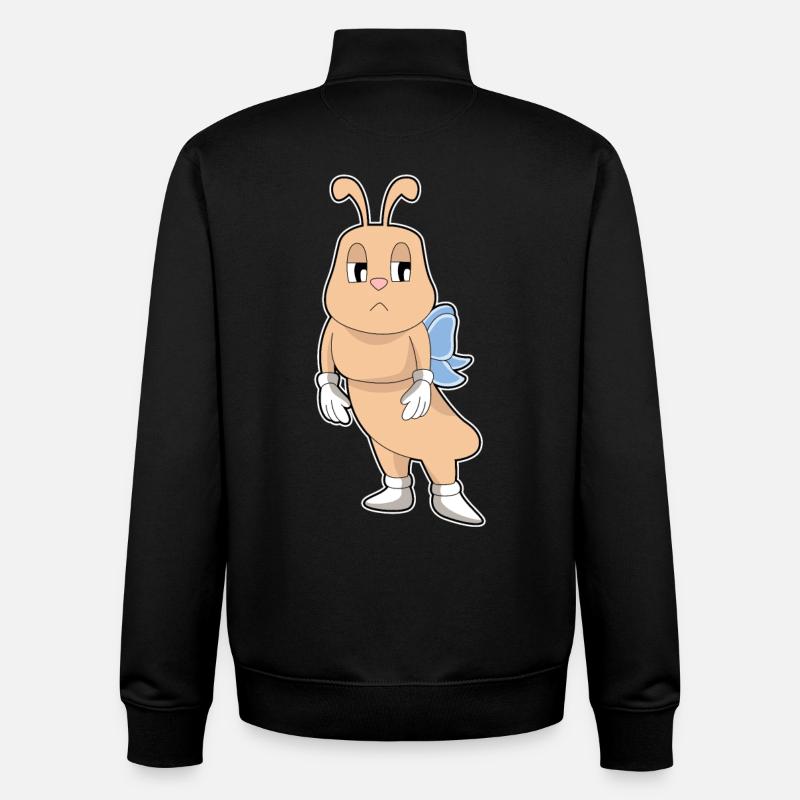 Papillon sans ailes - Sweat zippé unisexe en coton bio Stanley/Stella - noir