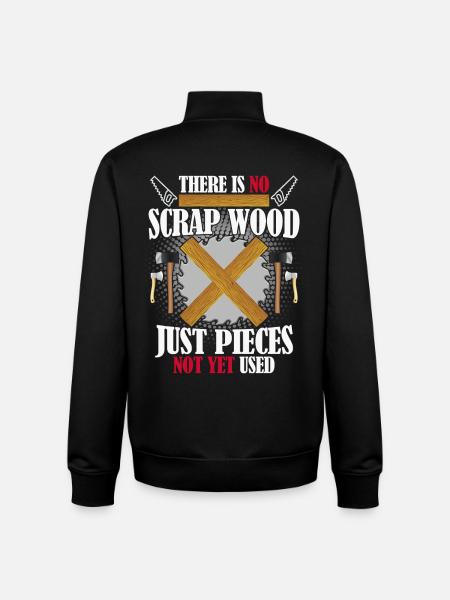 Funny carpenter craftsman saying - Unisex Organic Zip Sweatshirt by Stanley/Stella - black