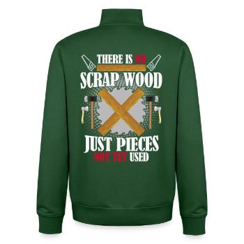 Funny carpenter craftsman saying - Unisex Organic Zip Sweatshirt by Stanley/Stella - bottle green - Back - AI Model Male 185 dark (185cm)