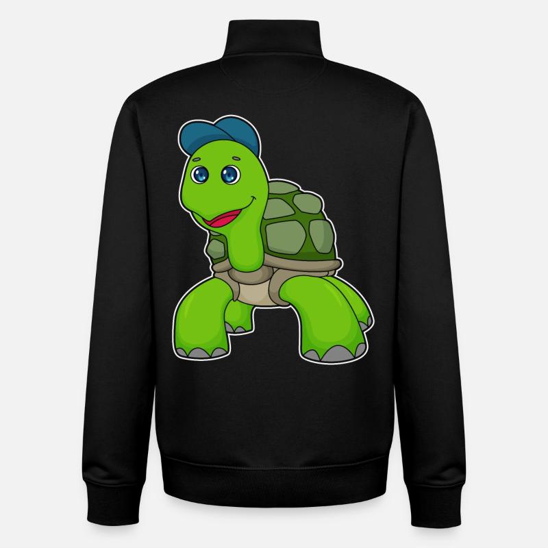 Schildkröte Cap - Unisex Organic Zip Sweatshirt von Stanley/Stella - Schwarz
