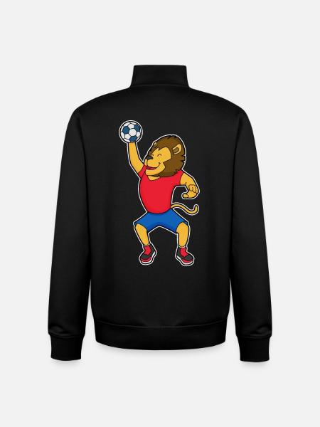Löwe Handball Player Handball - Unisex Organic Zip Sweatshirt by Stanley/Stella - black