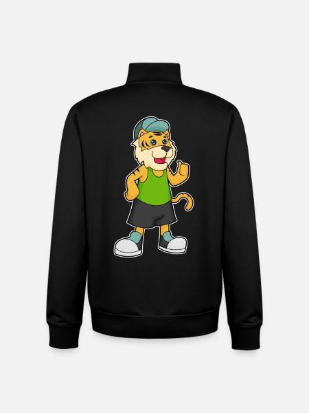 Tiger Student Cap School - Unisex Organic Zip Sweatshirt by Stanley/Stella - black
