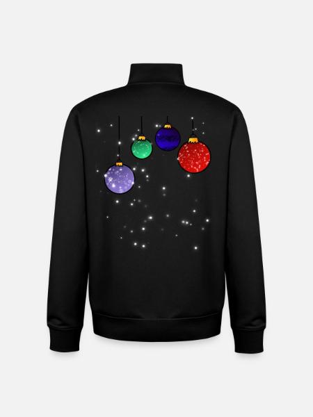 Christbaumkugeln mit Schneeflocken - Unisex Organic Zip Sweatshirt von Stanley/Stella - Schwarz