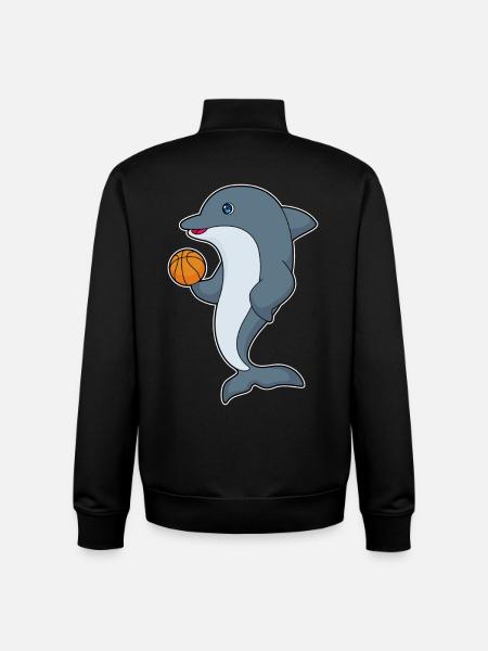 Dolphin Basketteur Basketteur - Sweat zippé unisexe en coton bio Stanley/Stella - noir
