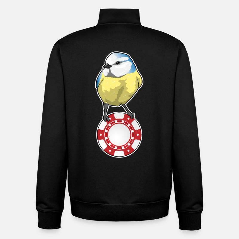 Vogel Poker Pokerchips - Unisex Organic Zip Sweatshirt von Stanley/Stella - Schwarz
